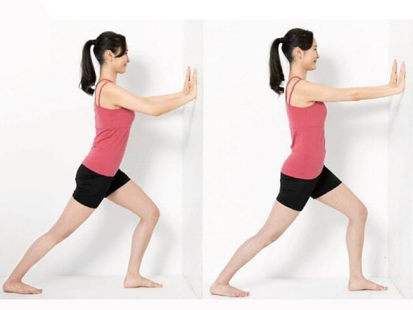Bài tập chữa đau gót chân: Đẩy tường