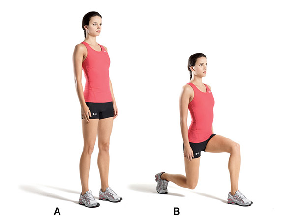 Các bài tập chân tại nhà: Lunge một bên