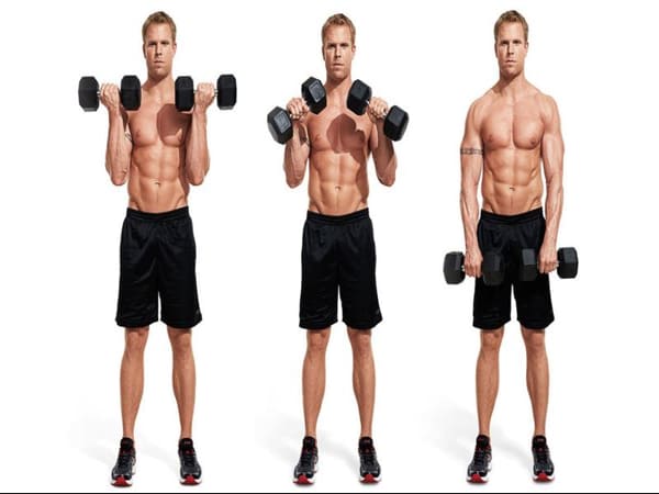 Bicep Curls với Tạ Nặng