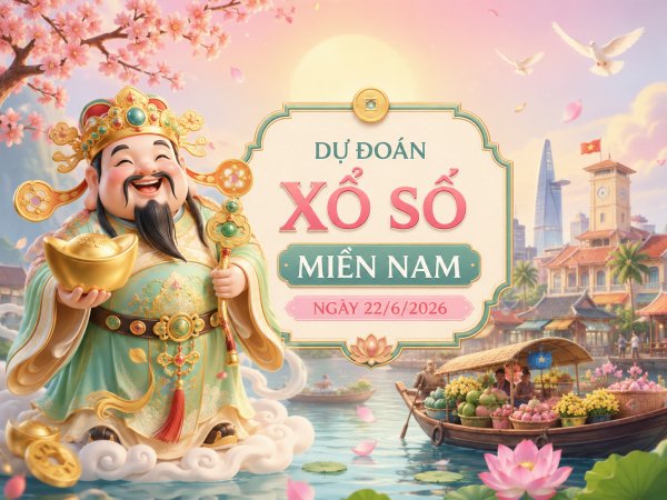 Dự đoán XSMN 22/6/2026 – Dự đoán miền Nam thứ 2 thần tài
