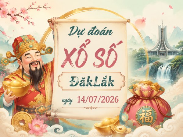 Dự đoán XSDLK ngày 14/7/2026 thứ 3 chính xác 100